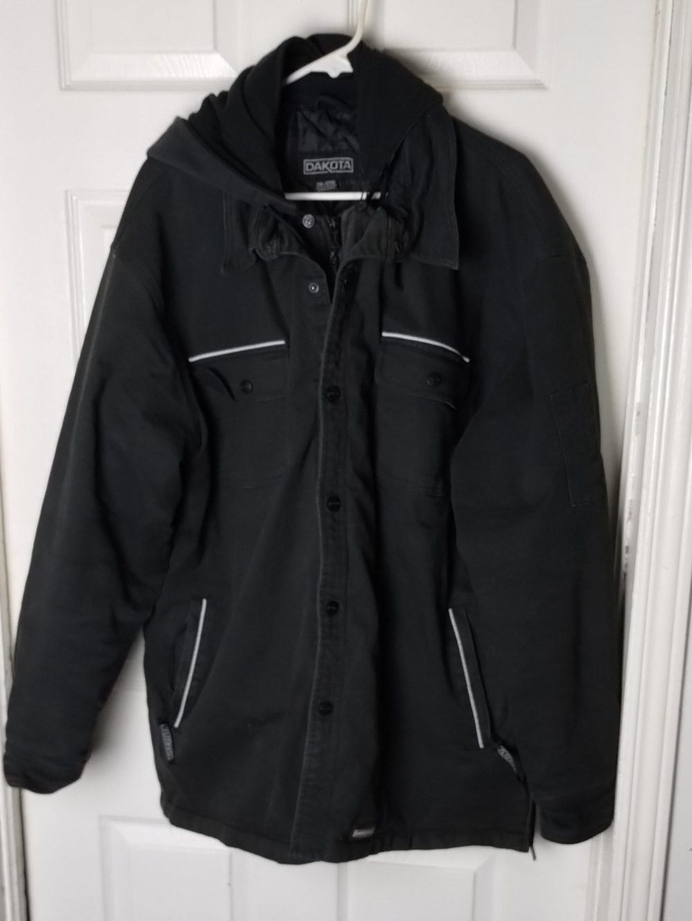 Men's Black Dakota Hooded Work Jacket 2XL